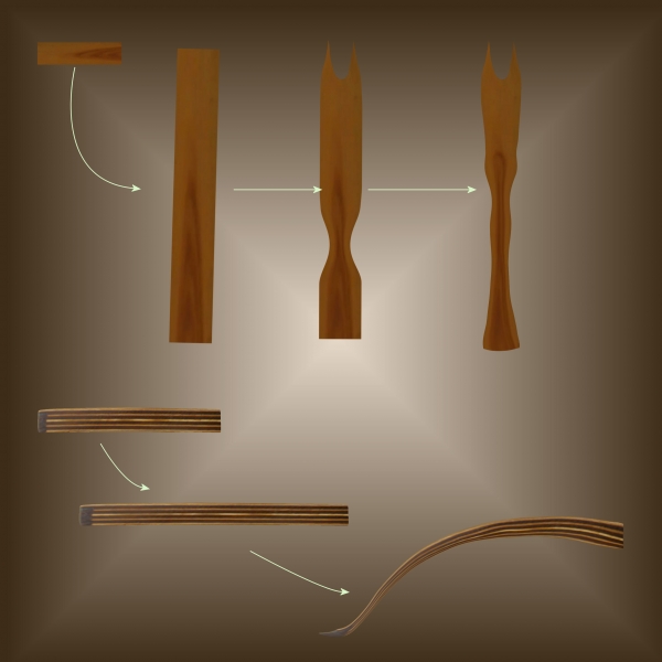 Creation of a crossbow: Step 2